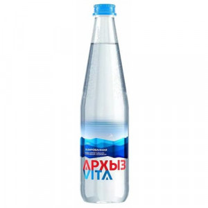 Вода Архыз упаковка 0.5 литра (20 бут.), газированная, стекло
