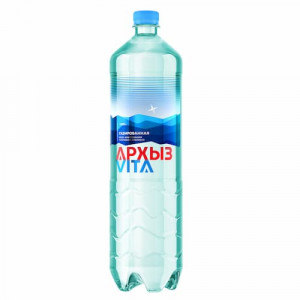 Вода Архыз 1,5 литра, в упаковке 6 штук, газированная